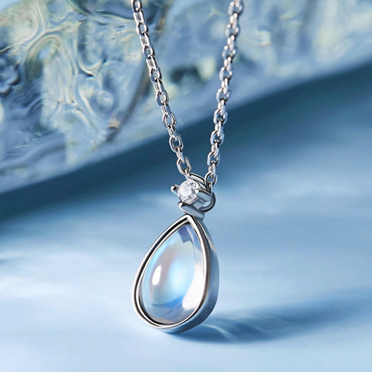Teardrop Opal Pendant Necklace