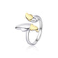 Dual Tone Butterfly Ring - Adjustable