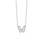 Dainty Diamond Studded Butterfly Pendant Necklace