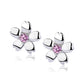 Cherry Pink Flower Studs