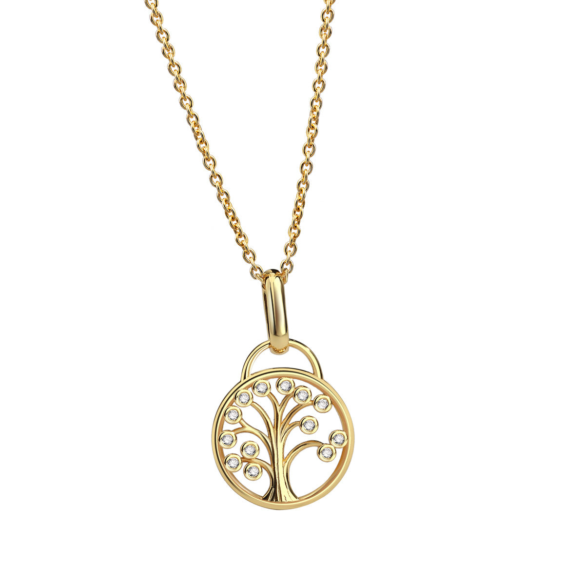 Tree of Life Pendant Necklace - 18K Gold Plated