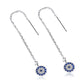 Blue Evil Eye Threader Earrings (Sui Dhaaga)