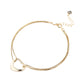 Hollow Heart Charm Bracelet  - 18K Gold Plated