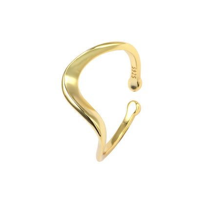 Wave Ring - 18K Gold Plated (Adjustable)