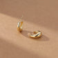 C Shaped Bold Hoops  - 18K Gold Plated