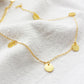 Round Décor Charms Anklet - 18K Gold Plated