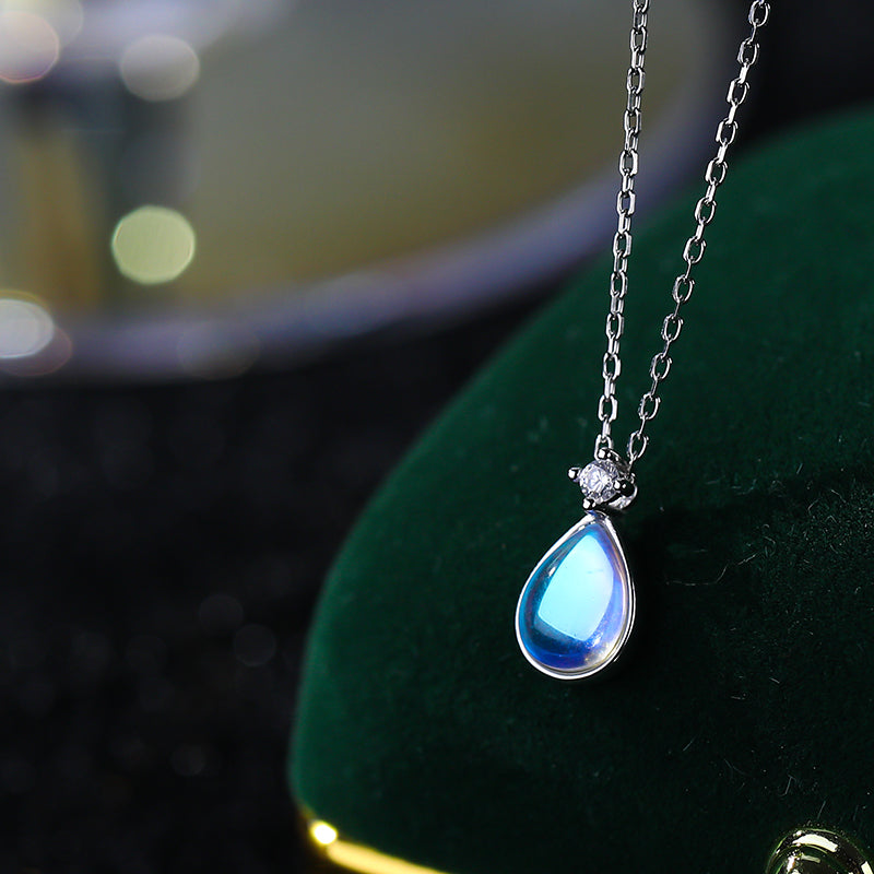 Teardrop Opal Pendant Necklace