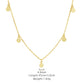 Round Décor Charms Necklace - 24K Gold Plated