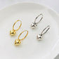 Heart Shaped Chunky Hoop Earrings - 18K Gold Plated