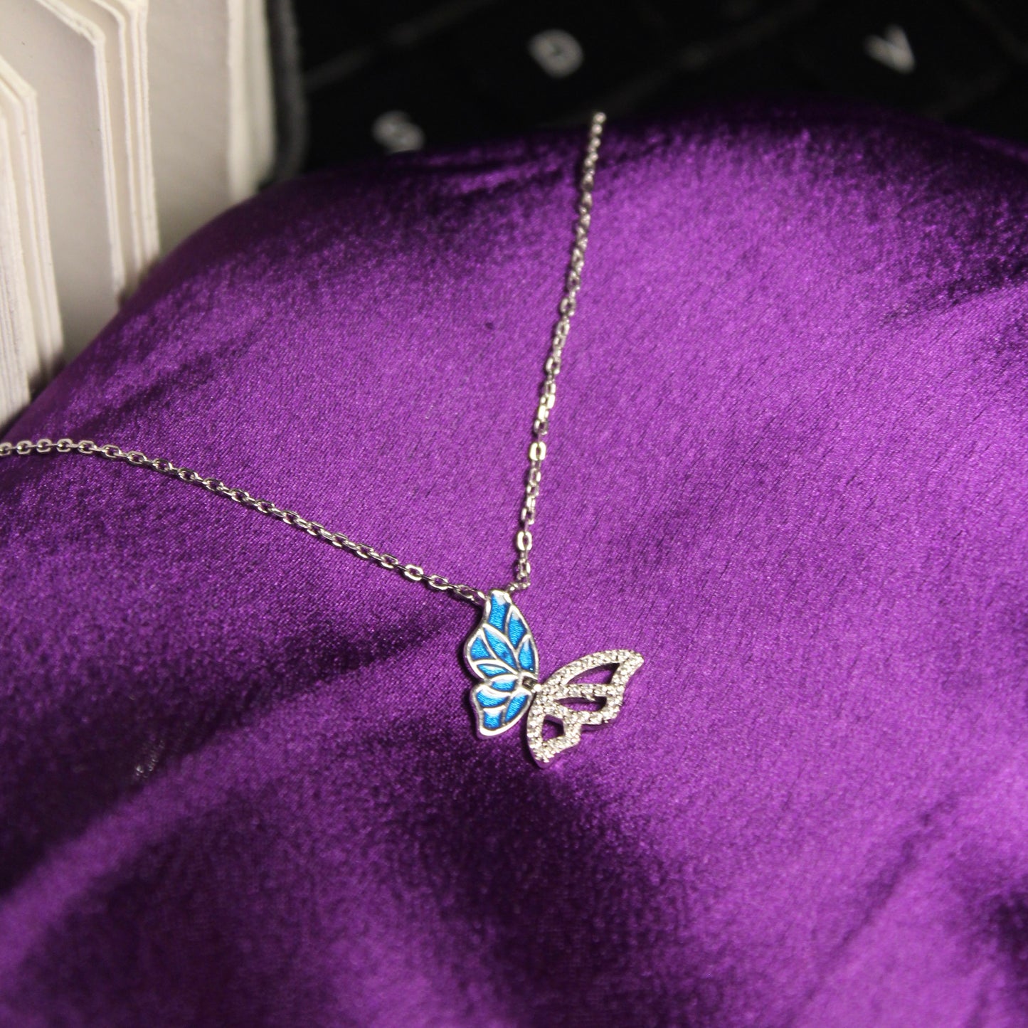 Butterfly Charm Pendant Necklace