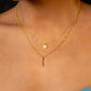 Double Layered Geometric Pendant Necklace - 99.9% Pure Sterling Silver