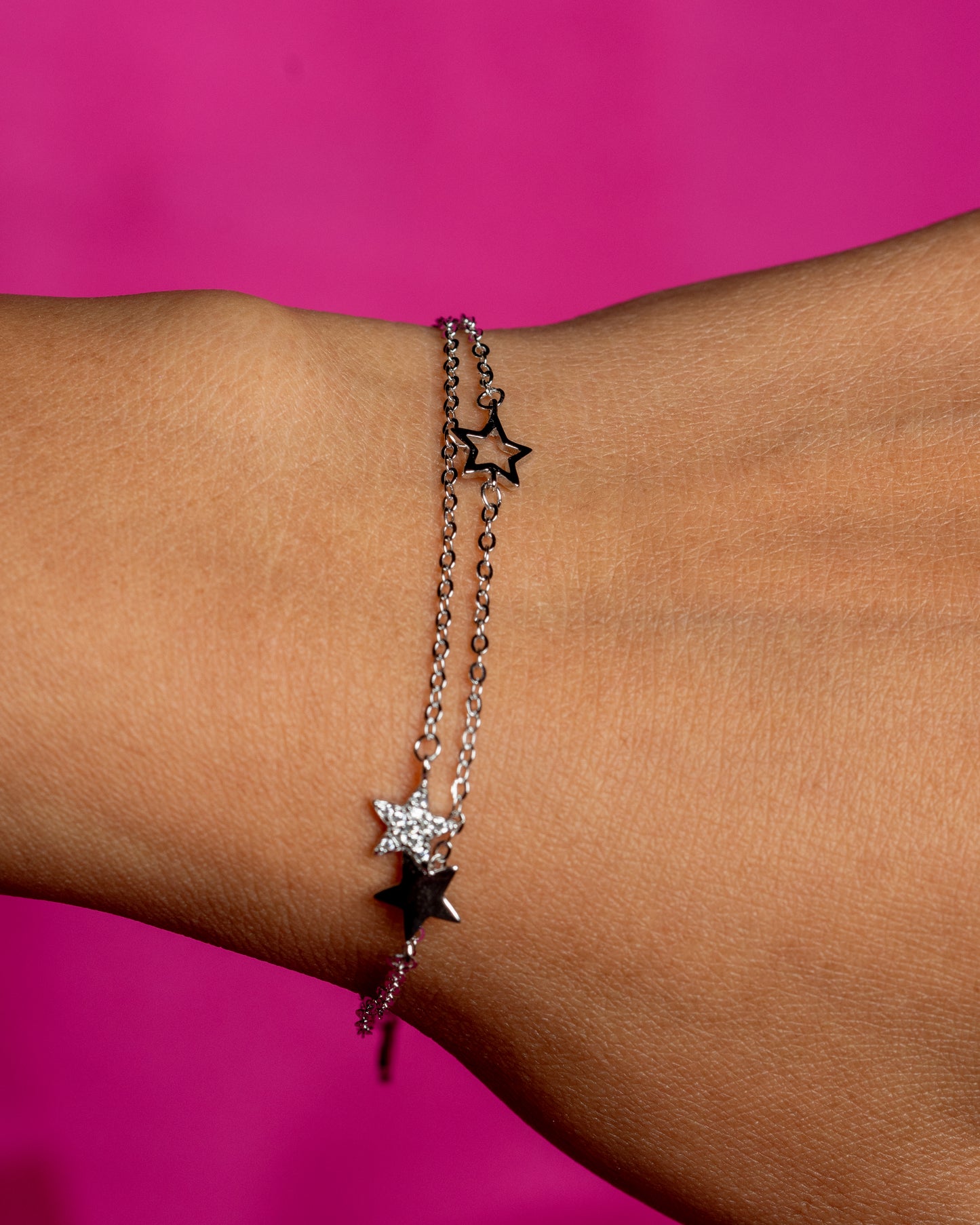 Double Layered Star Charms Bracelet