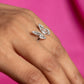 Dainty Diamond Studded Butterfly Ring - Adjustable