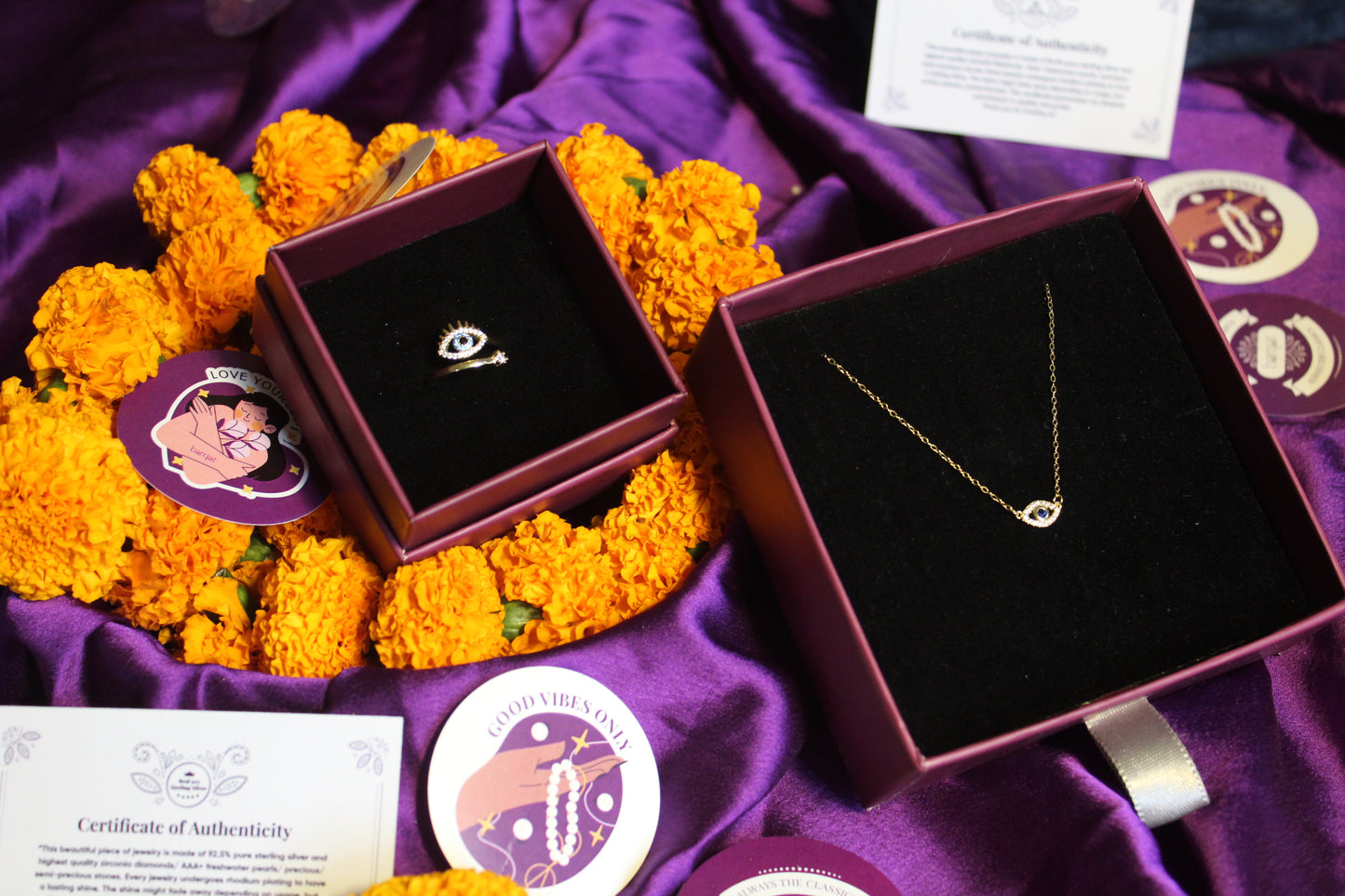 Evil Eye Combo Gift Set (Pendant + Nazar Ring)