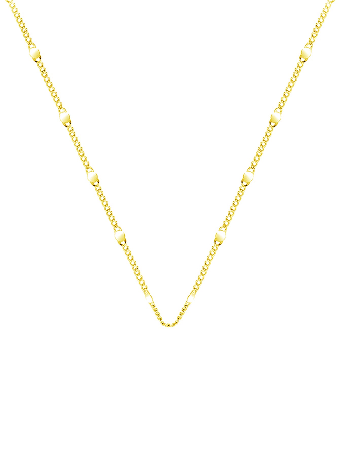 Single Layered Beaded Chain - Gold Plated